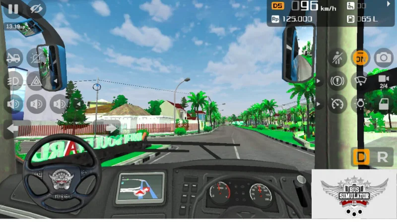 It is main menu button detail image of bus simulator indonesia mod apk.