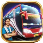 It is an official game image of BUSSID on PC.