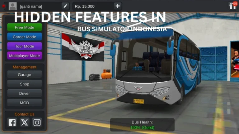 It is image on Hidden Features in Bus simulator indonesia Mod Apk.