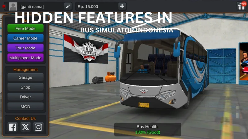 It is image on Hidden Features in Bus simulator indonesia Mod Apk.