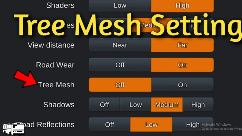 It is image on Tree Mesh On & Off option in bus simulator indonesia.